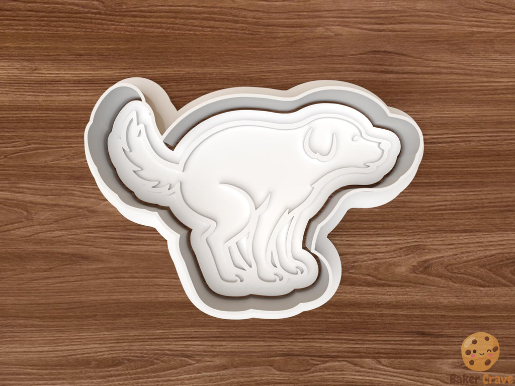 Pooping Dog Cookie Cutter STL File