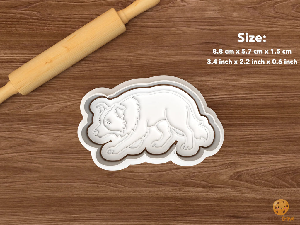 Border Collie Dog Cookie Cutter Set STL File - single herding border collie