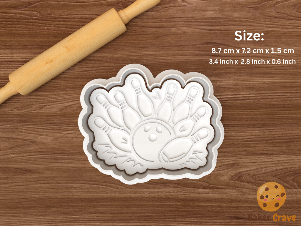 Bowling Cookie Cutter Set STL File - bowling8