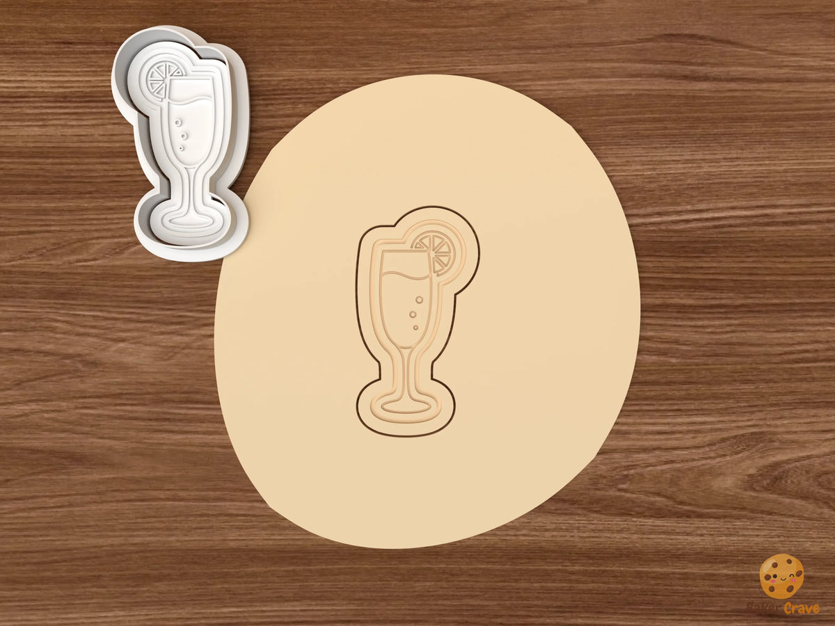 Bridal Brunch Cookie Cutter Set - dough mimosa glass