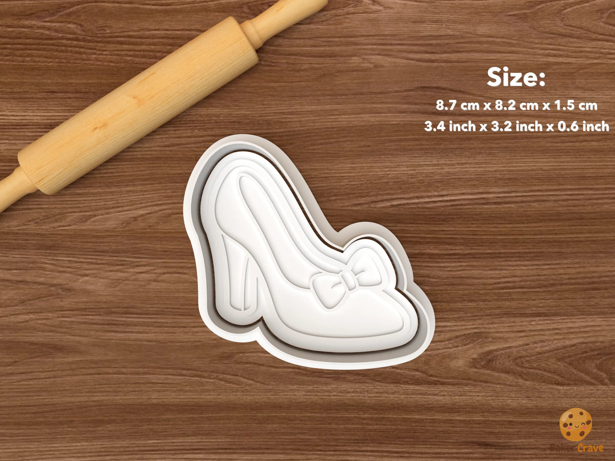 Bridal Dress Fitting Cookie Cutter Set - single high heel shoe