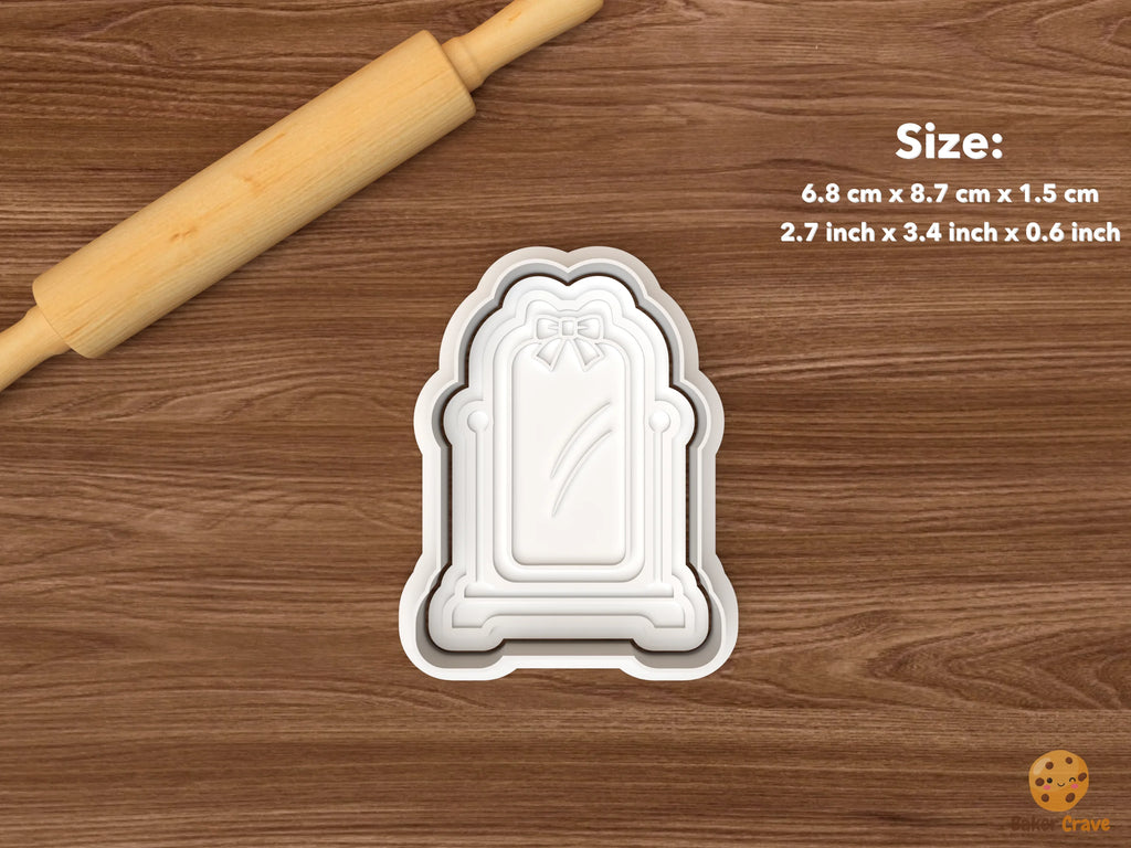 Bridal Dress Fitting Cookie Cutter Set STL File - single fitting mirror