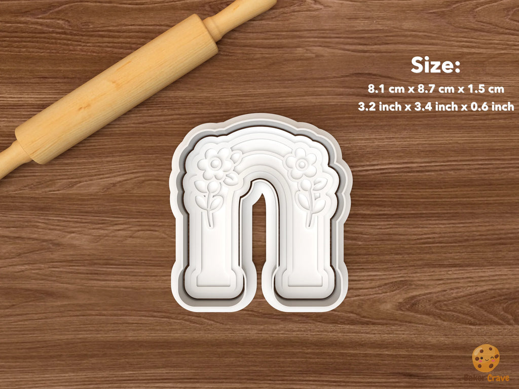 Bridal Shower Cookie Cutter Set STL File - single floral arch