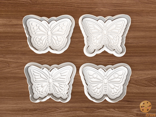 Butterfly Cookie Cutter Set STL File - butterfly1
