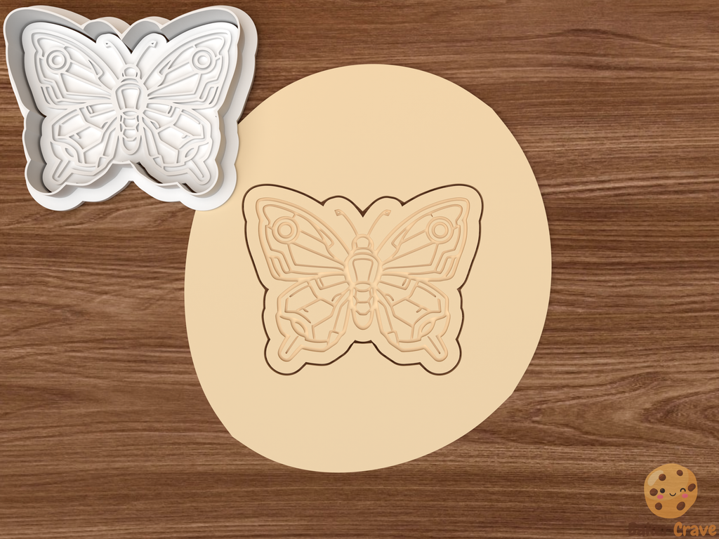 Mechanical Butterfly Cookie Cutter Set STL File - butterfly2