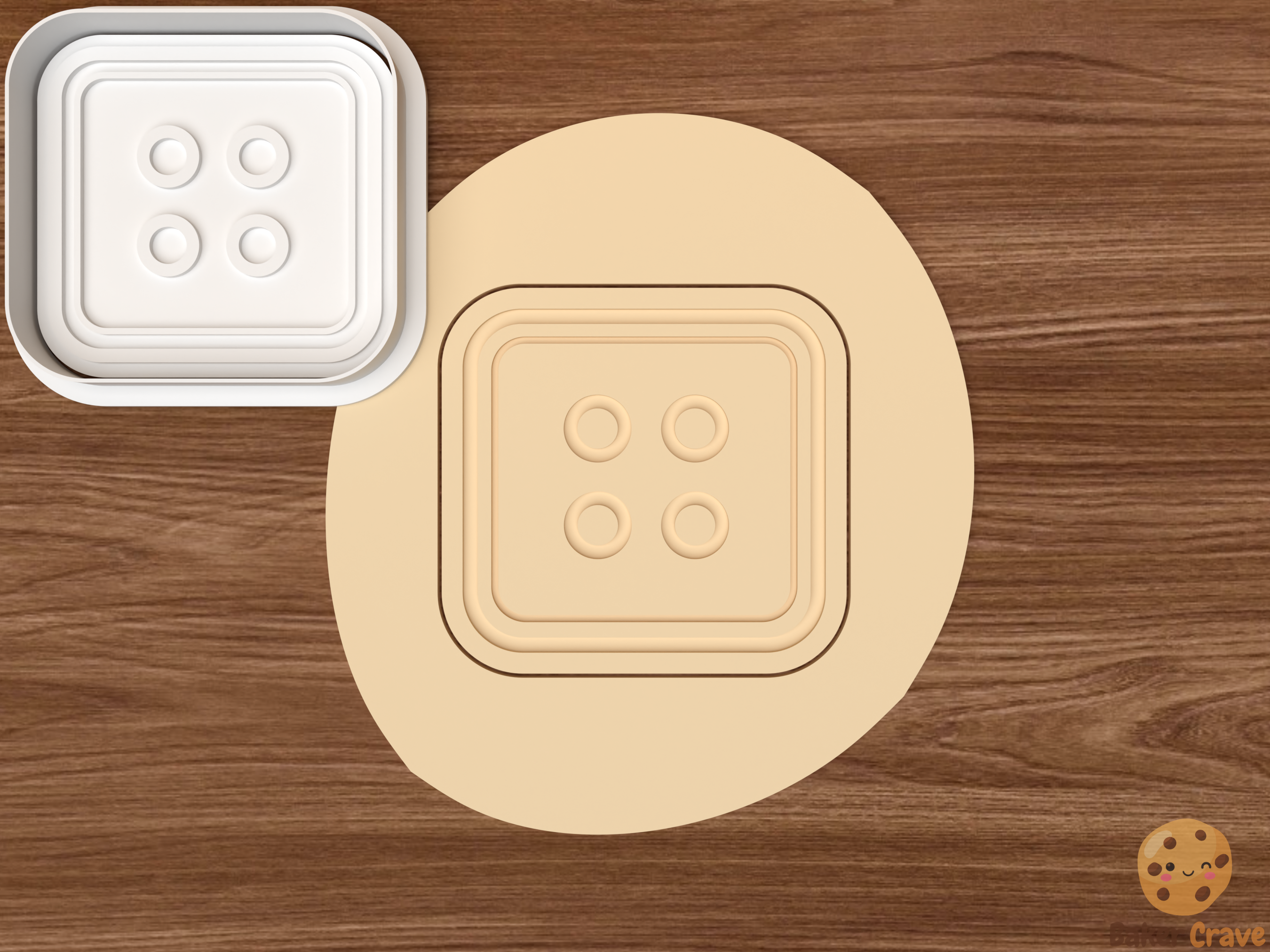 Button Cookie Cutter Set STL File - button5