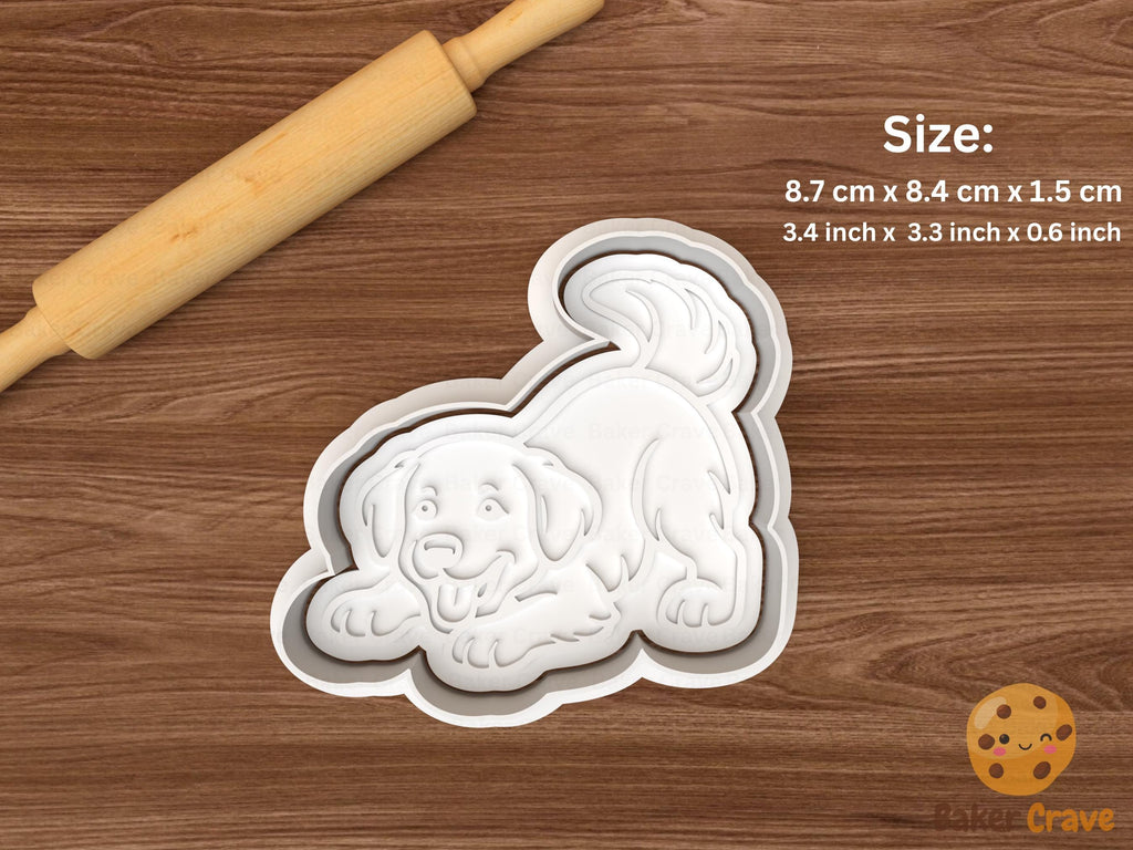 Golden Retriever Dog Cookie Cutter Set STL File