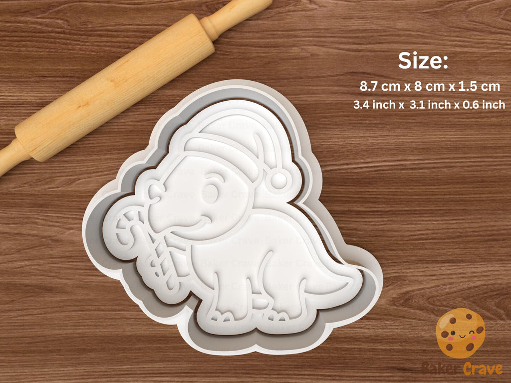 Christmas Dinosaur Cookie Cutter Set STL File