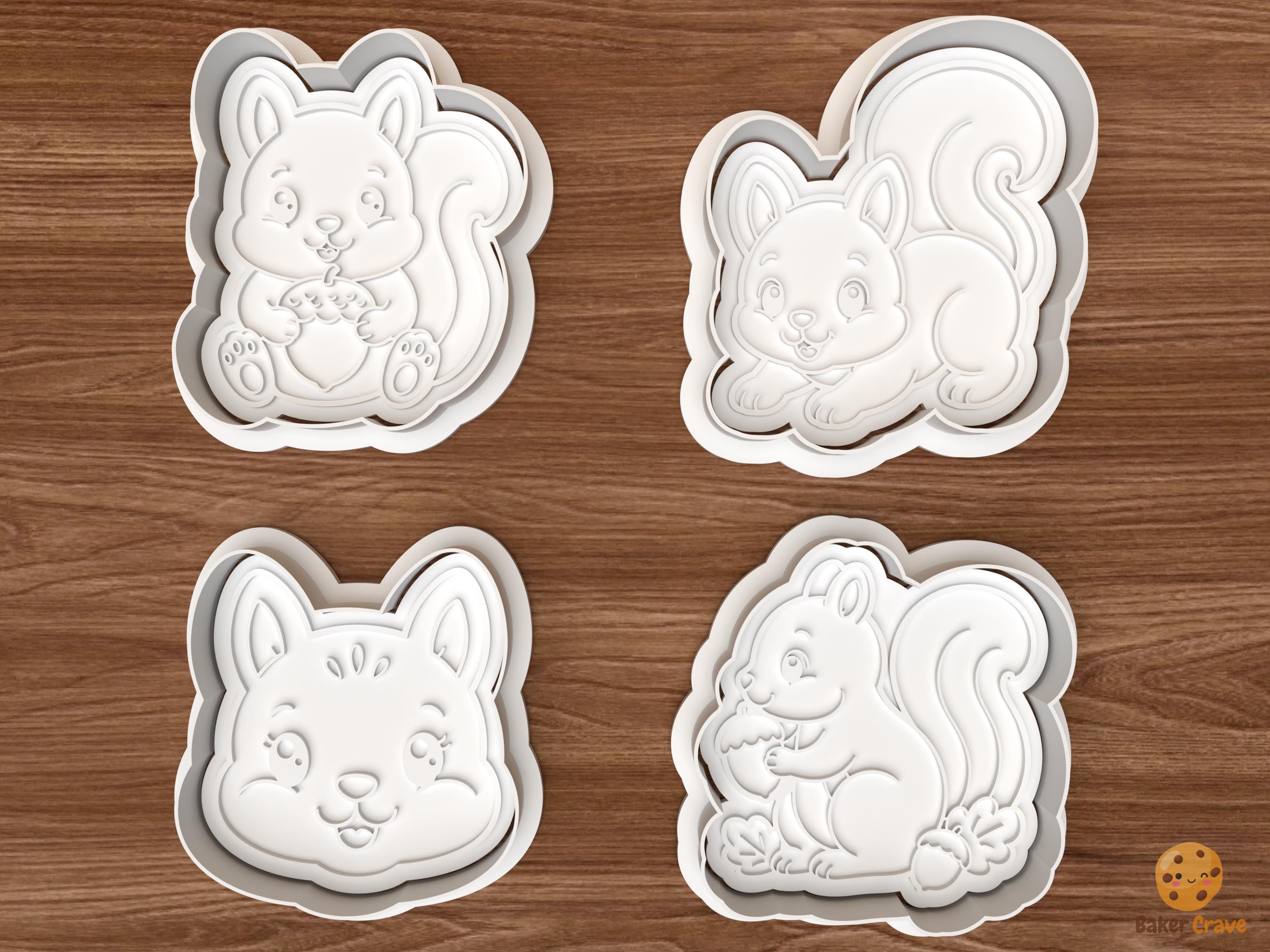 Squirrel Cookie Cutter Set STL File