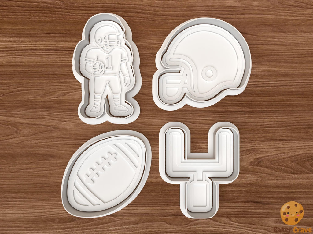 American Football Cookie Cutter Set STL File