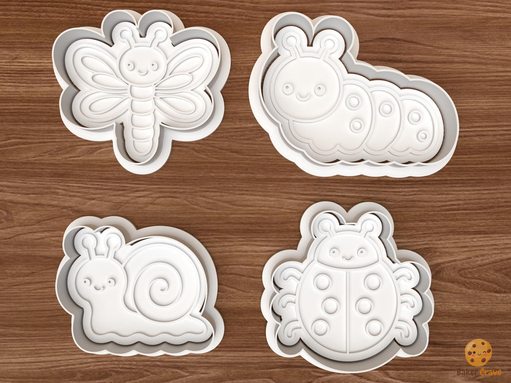 Garden Bugs Cookie Cutter Set STL File