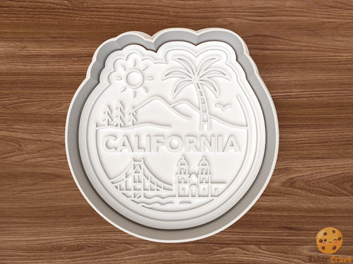 california scene Cookie Cutter STL File - ca1