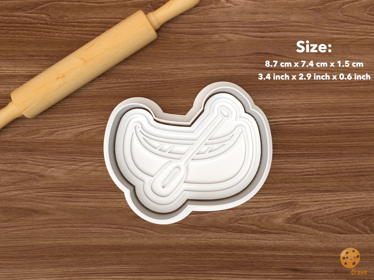 Cabin Camping Cookie Cutter Set - single canoe paddle