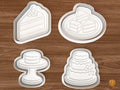 Cake Tasting Bridal Cookie Cutter Set STL File - 01 set main