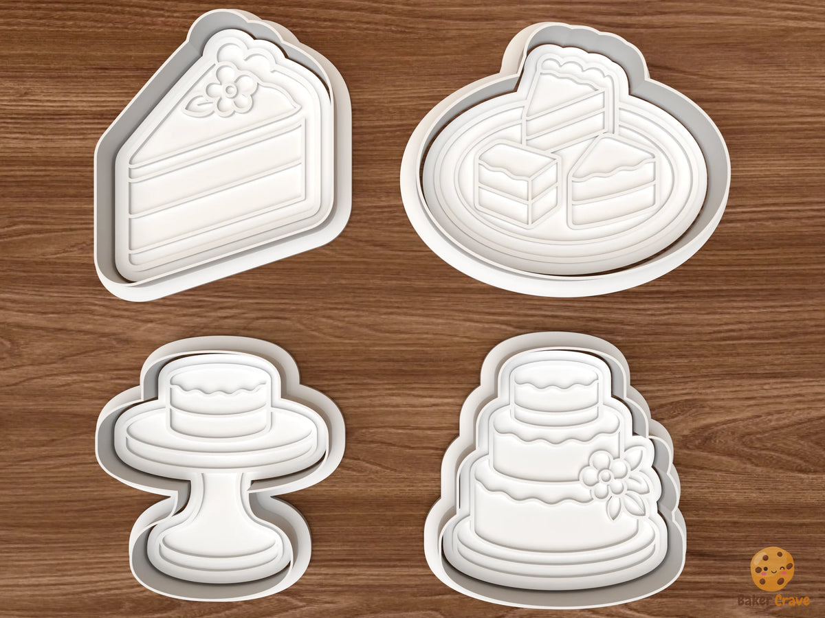 Cake Tasting Bridal Cookie Cutter Set - 01 set main