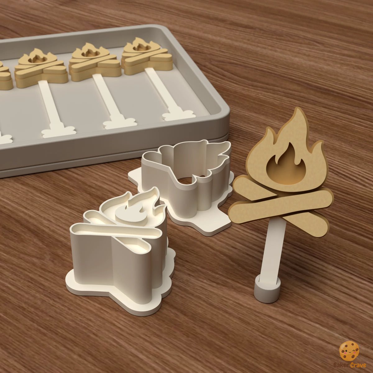 Campfire Cake Pop Mold STL File