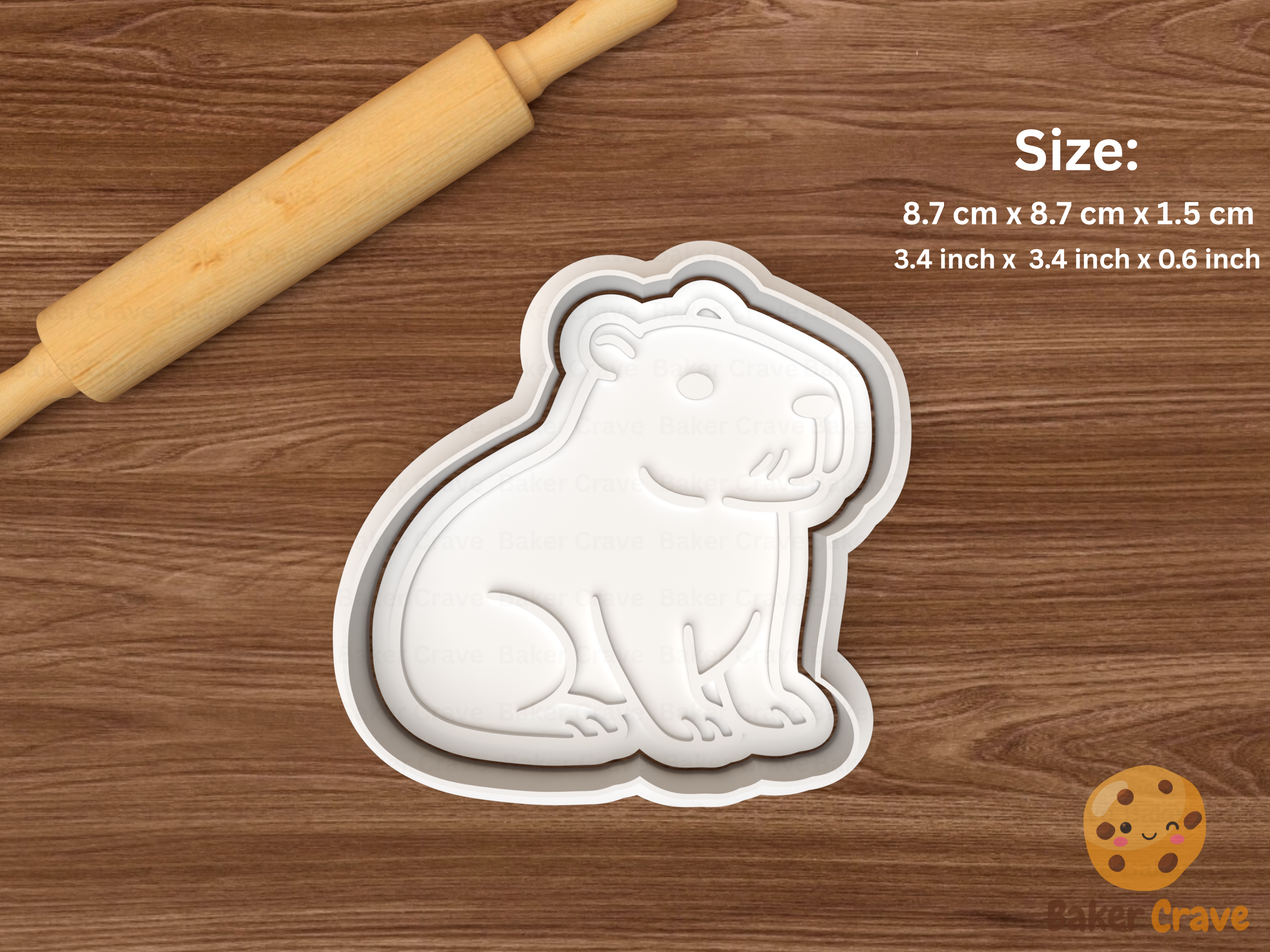 Capybara Cookie Cutter Set STL File - capybara6