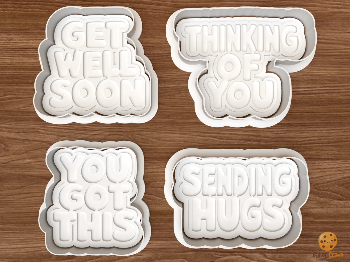 Care Encouragement Words Cookie Cutter Set