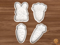 Easter Carrot Cookie Cutter Set STL File - carrot1