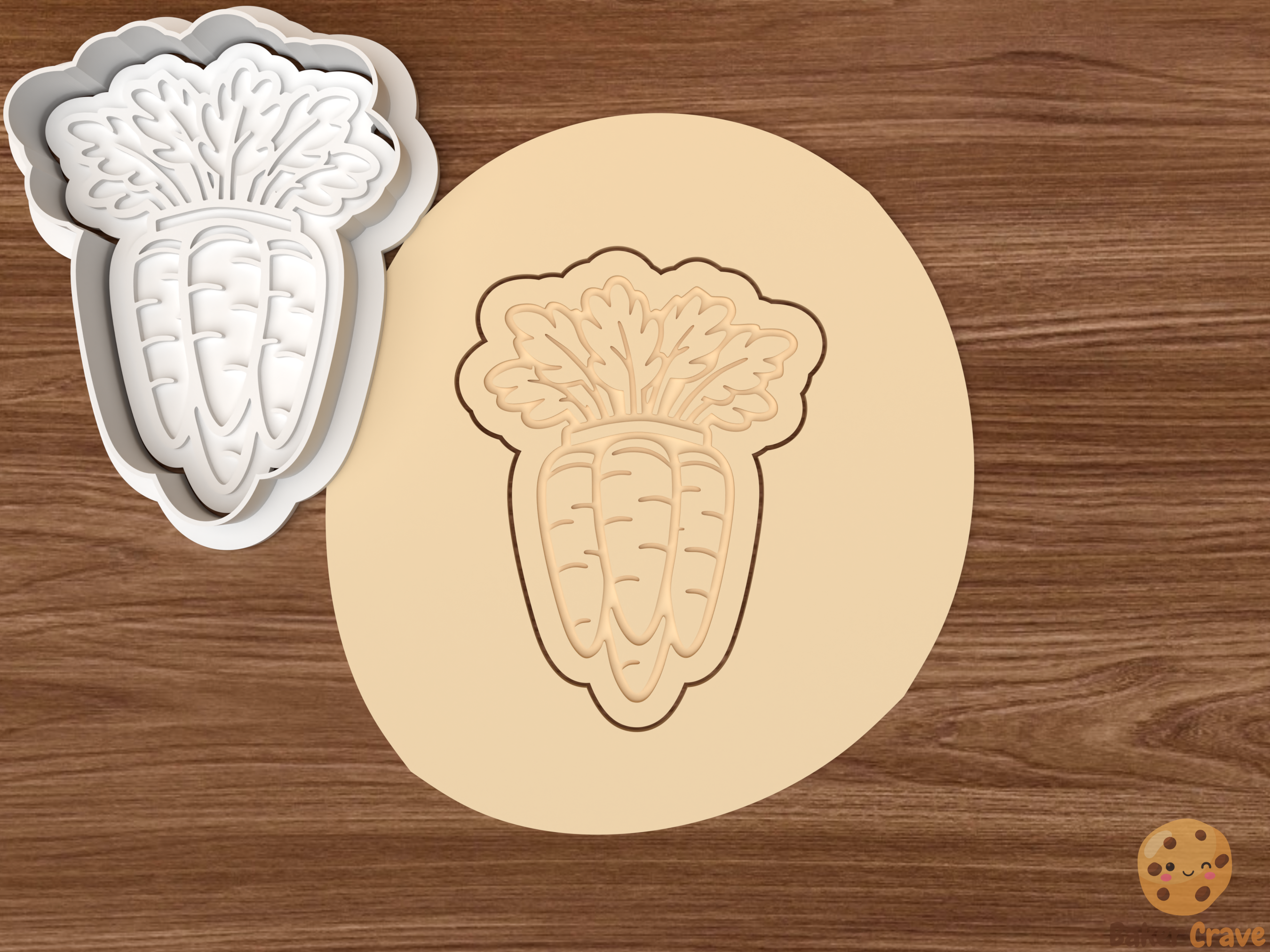 Easter Carrot Cookie Cutter Set STL File - carrot5