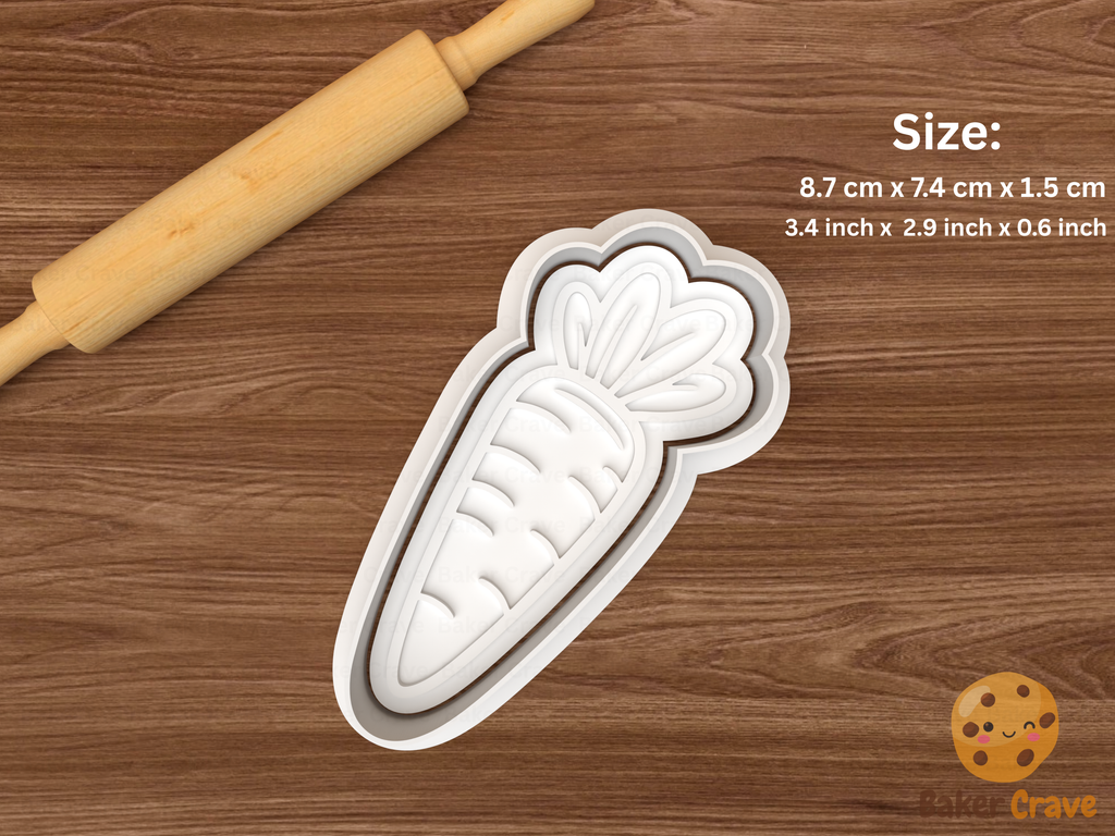 Easter Carrot Cookie Cutter Set STL File - carrot7