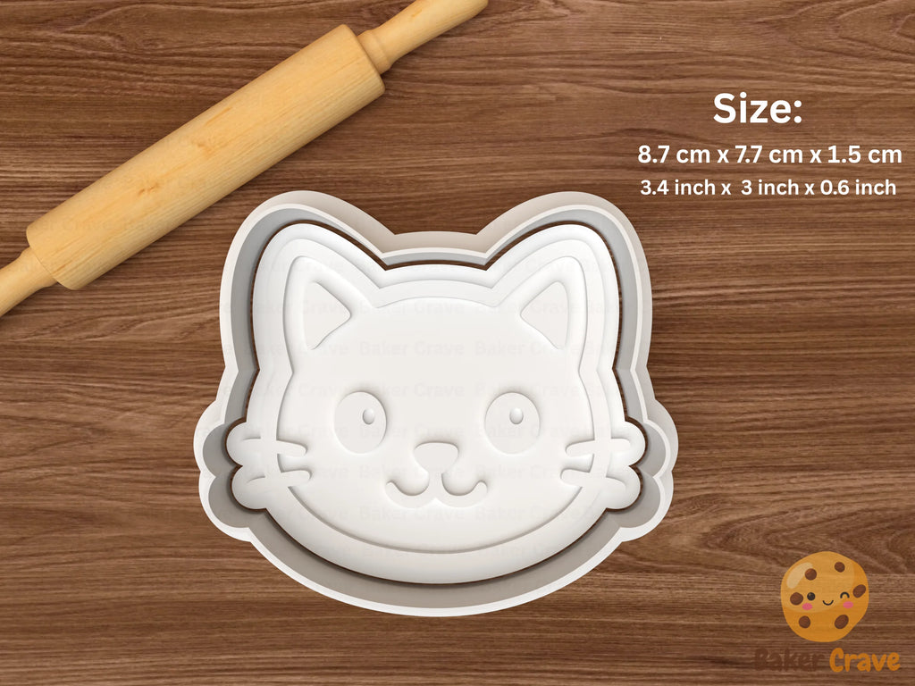 Cat Cookie Cutter Set STL File - cat2fix