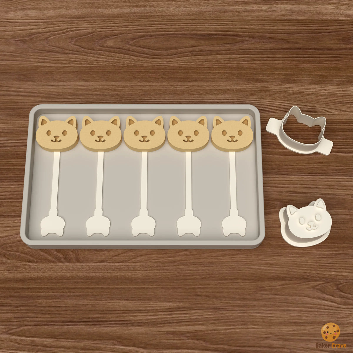 Cat Face Cake Pop Mold STL File