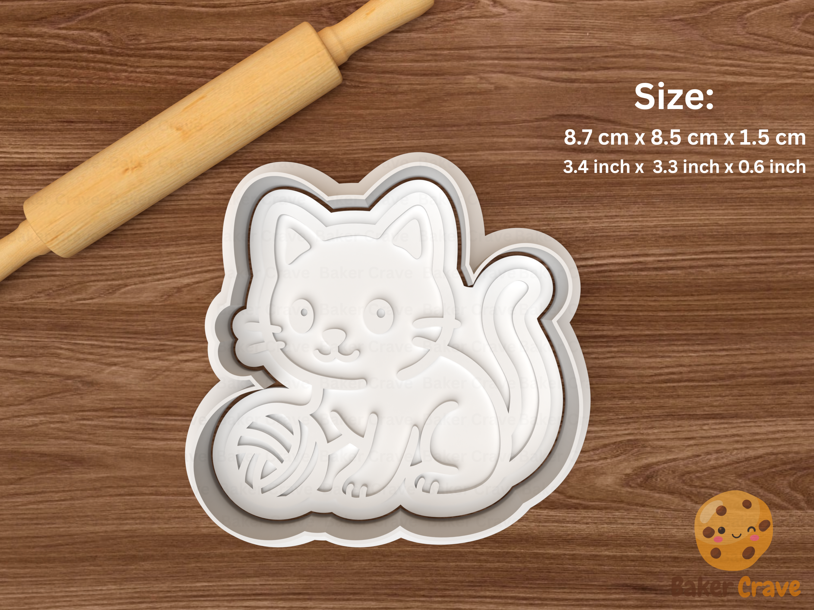 Cat Cookie Cutter Set STL File - cat4fix