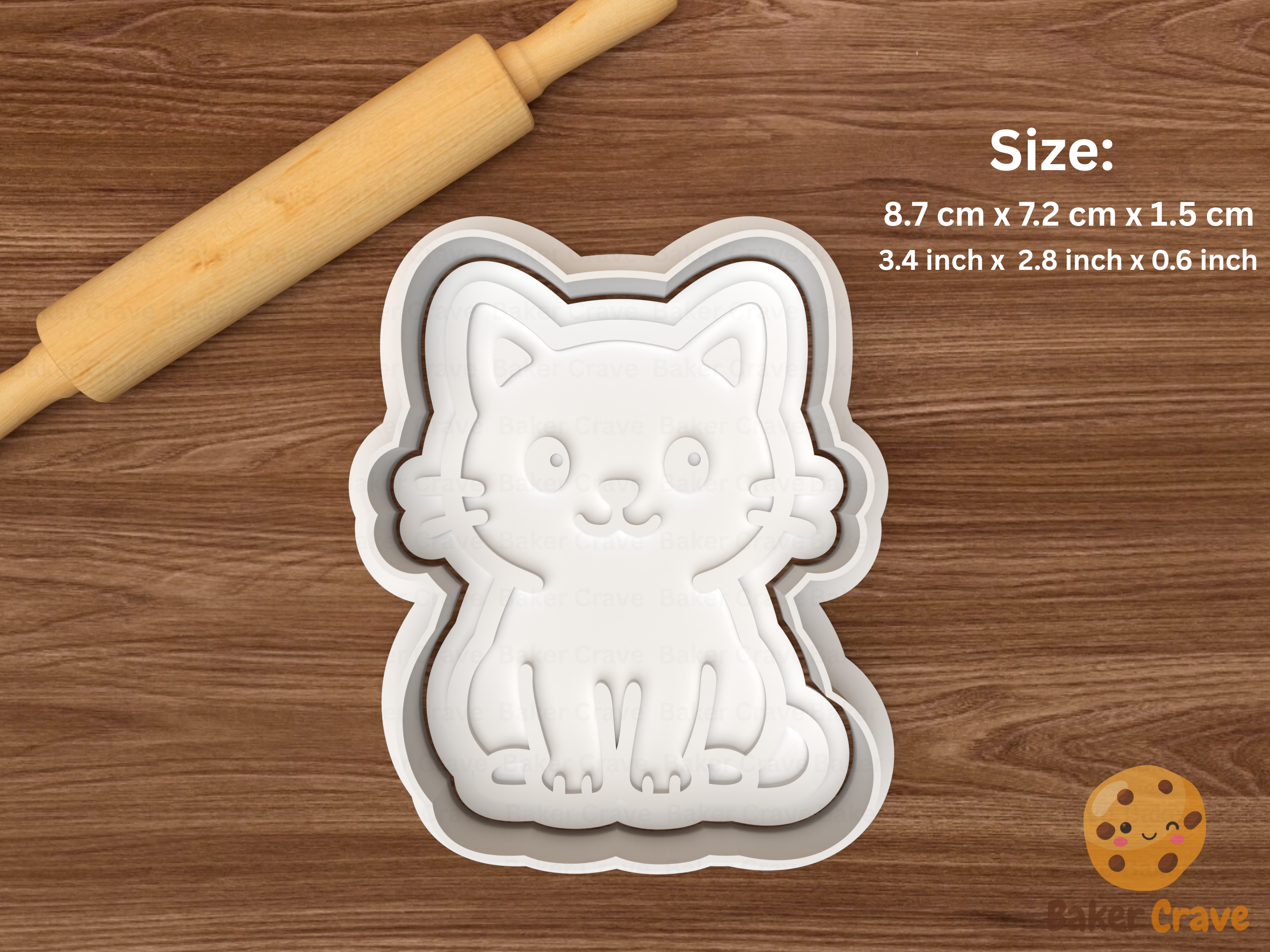 Cat Cookie Cutter Set STL File - cat5fix