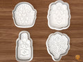 Champagne Gift Cookie Cutter Set STL File - 01 set main
