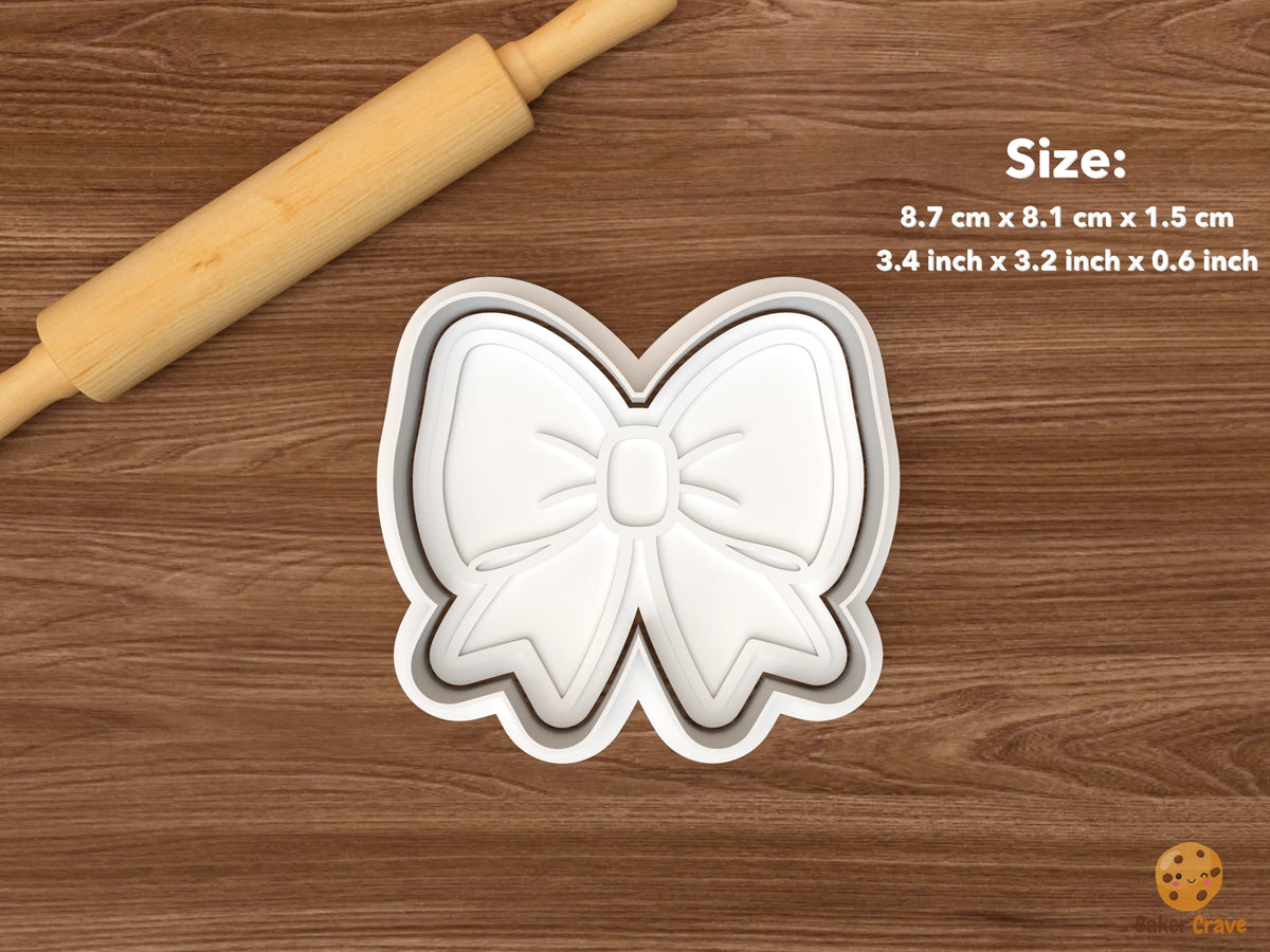 Cheerleading Cookie Cutter Set STL File - single cheer bow