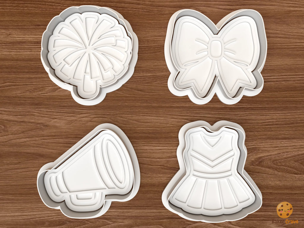 Cheerleading Cookie Cutter Set STL File - 01 set main