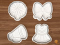 Cheerleading Cookie Cutter Set STL File - 01 set main