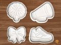 Cheerleading Pom Cookie Cutter Set STL File - 01 set main