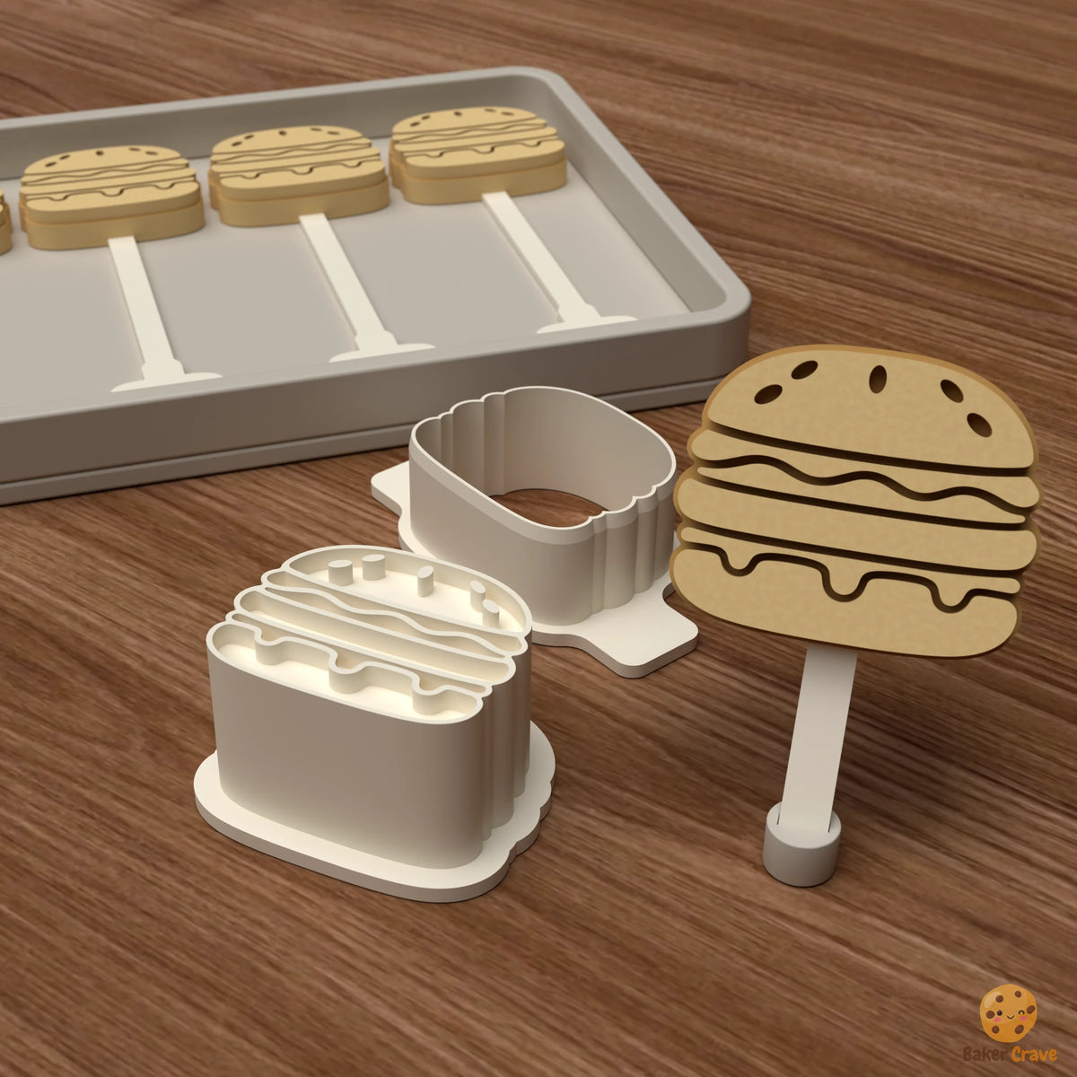 Cheeseburger Cake Pop Mold STL File