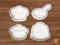 Chef Kitchen Cookie Cutter Set STL File - chef1