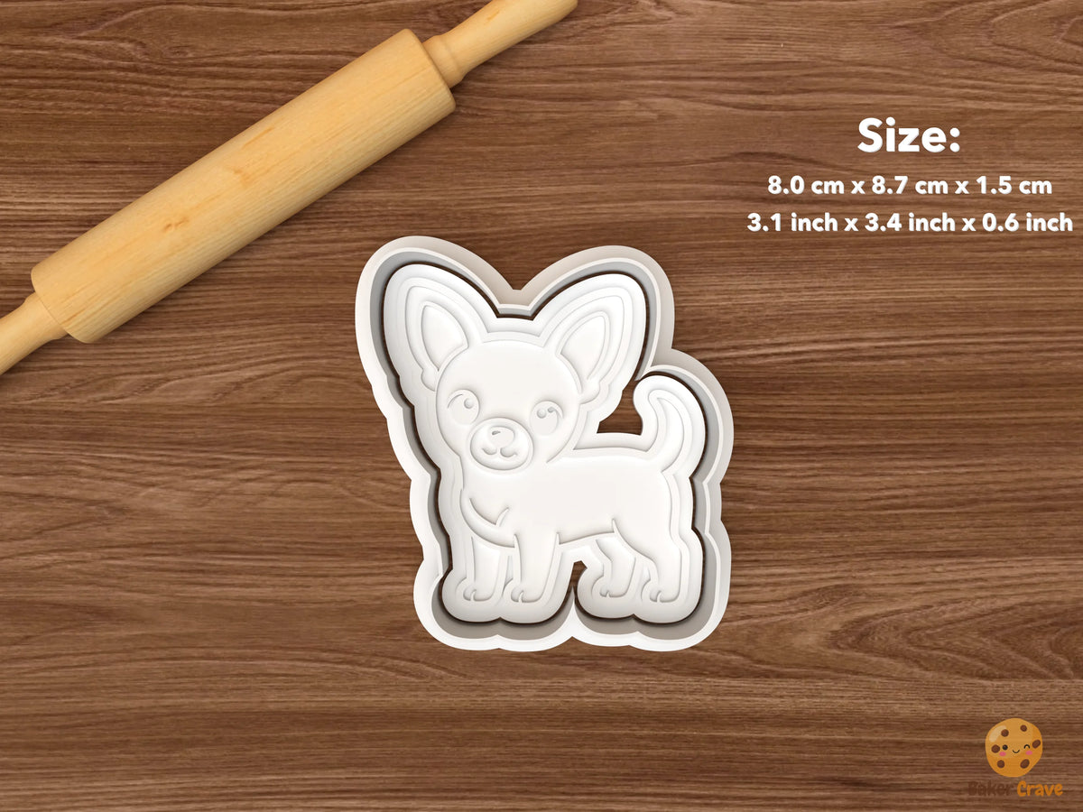 Chihuahua Dog Cookie Cutter Set - single standing chihuahua dog