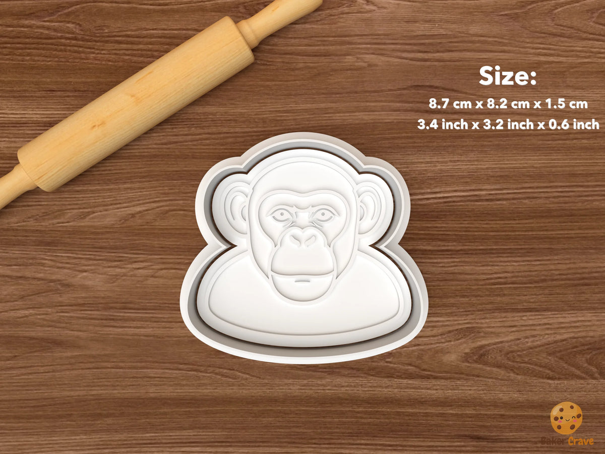 Chimpanzee Cookie Cutter Set - single chimpanzee face
