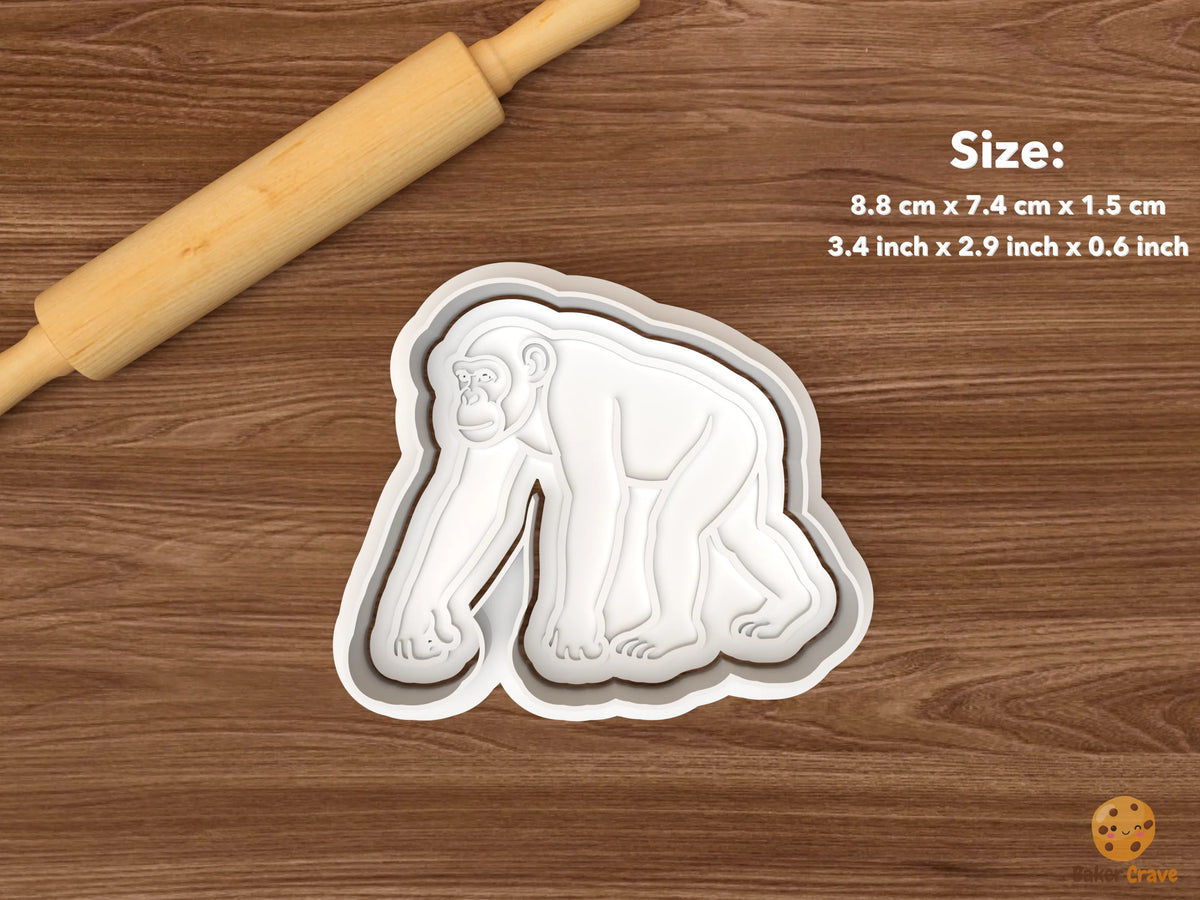 Chimpanzee Cookie Cutter Set - single walking chimpanzee