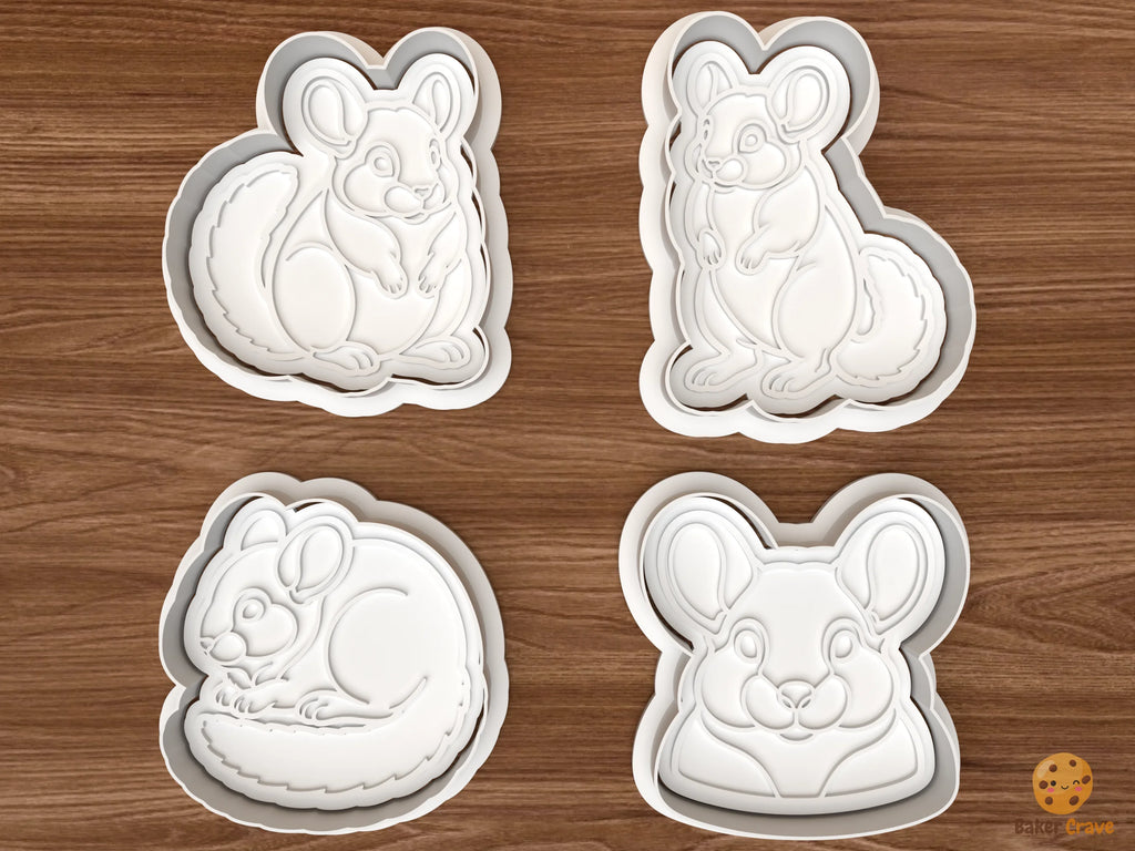 Chinchilla Cookie Cutter Set STL File - 01 set main