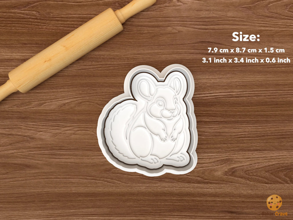 Chinchilla Cookie Cutter Set STL File - single seated chinchilla