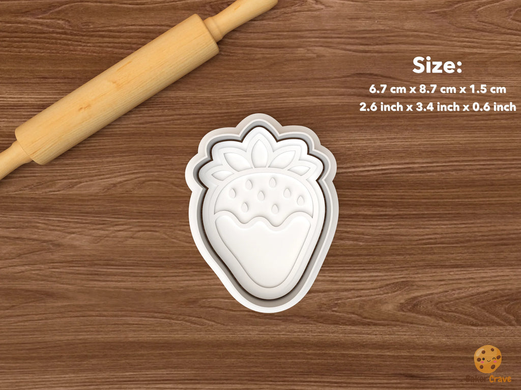 Chocolate Shop Cookie Cutter Set STL File - single chocolate covered strawberry