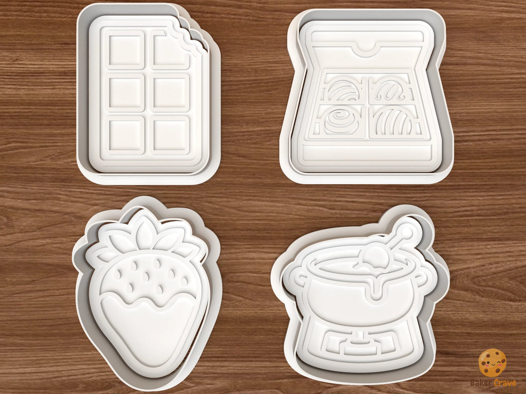 Chocolate Shop Cookie Cutter Set STL File - 01 set main