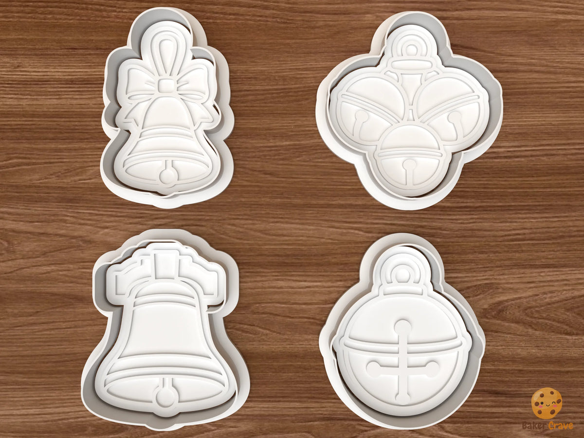 Christmas Bells Cookie Cutter Set STL File - 01 set main