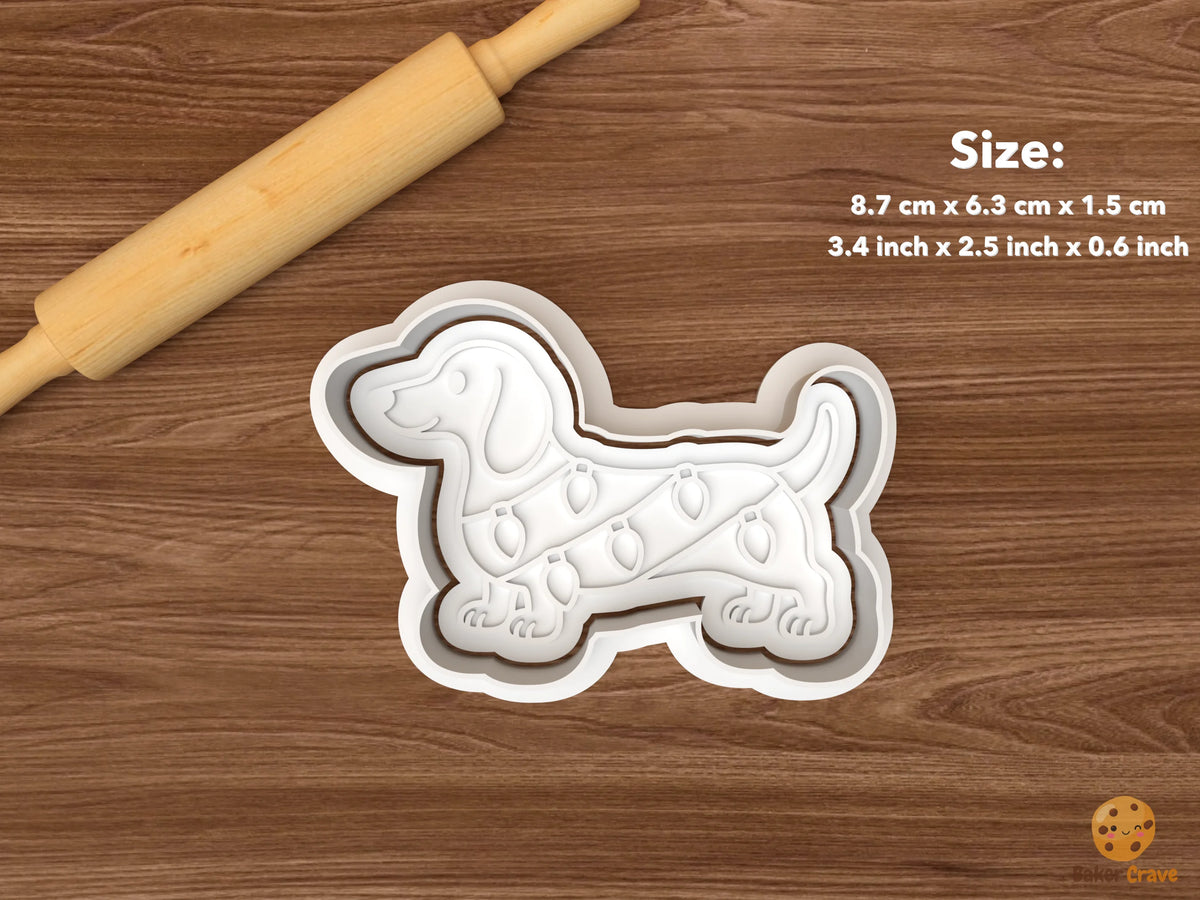 Christmas Dachshund Cookie Cutter Set STL File