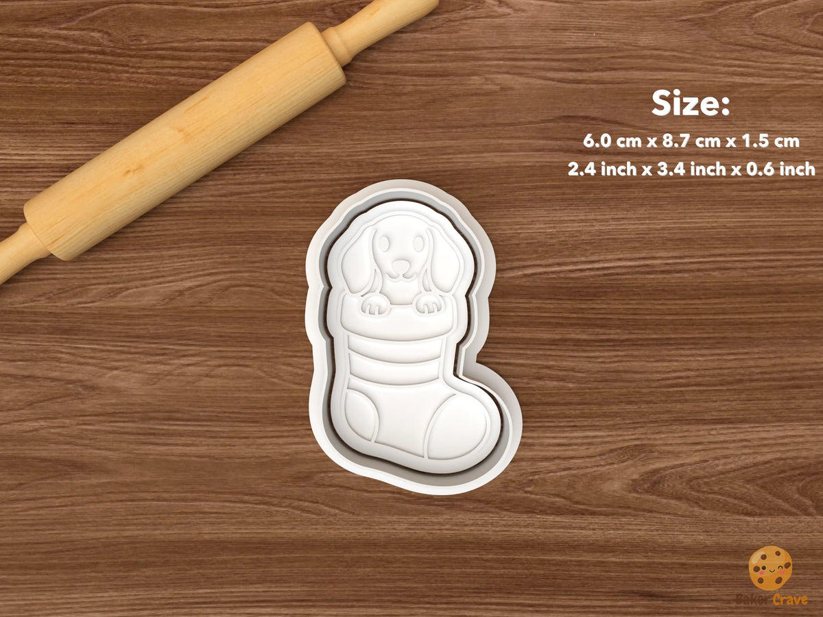 Christmas Dachshund Cookie Cutter Set STL File