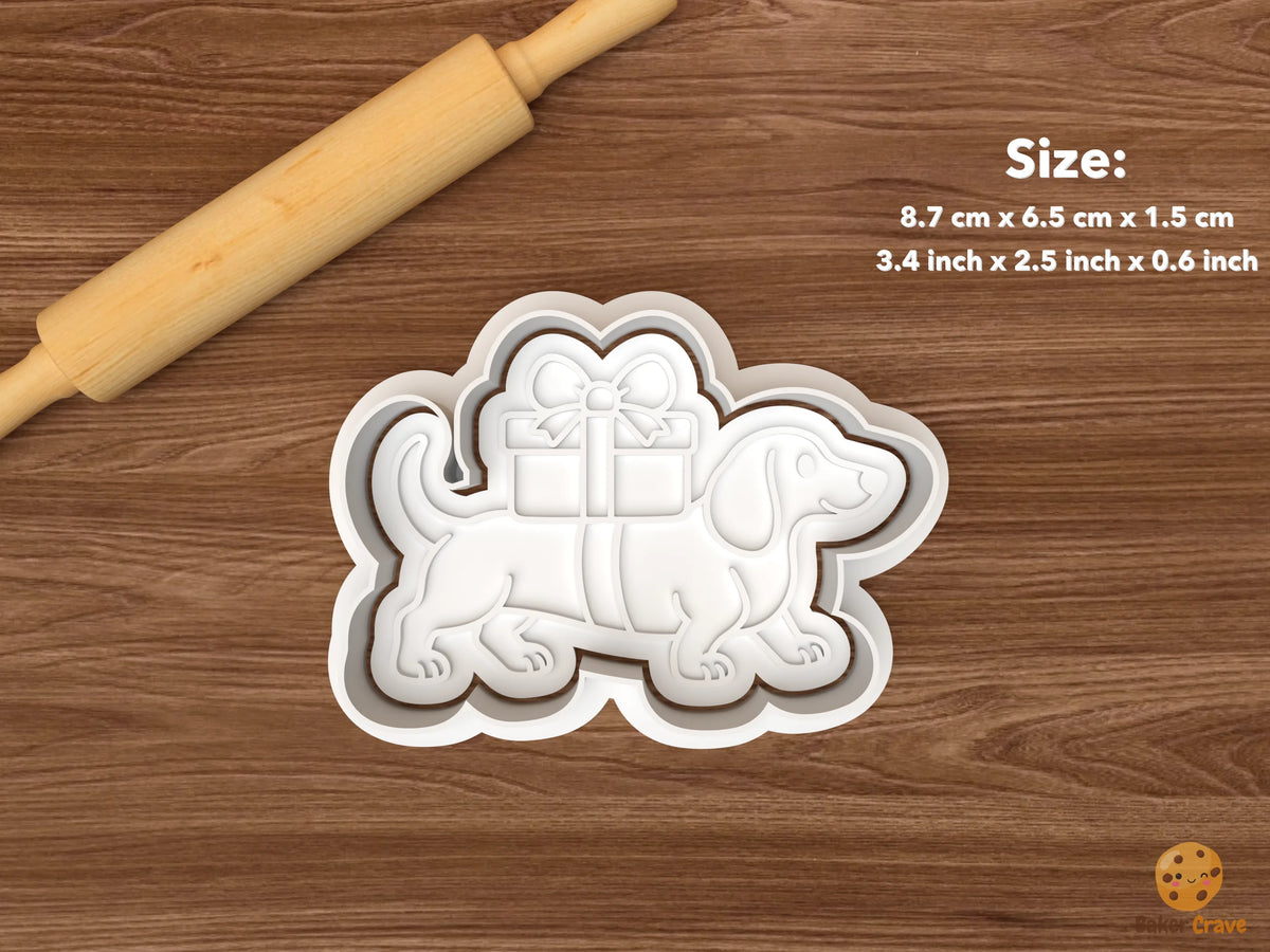 Christmas Dachshund Cookie Cutter Set STL File