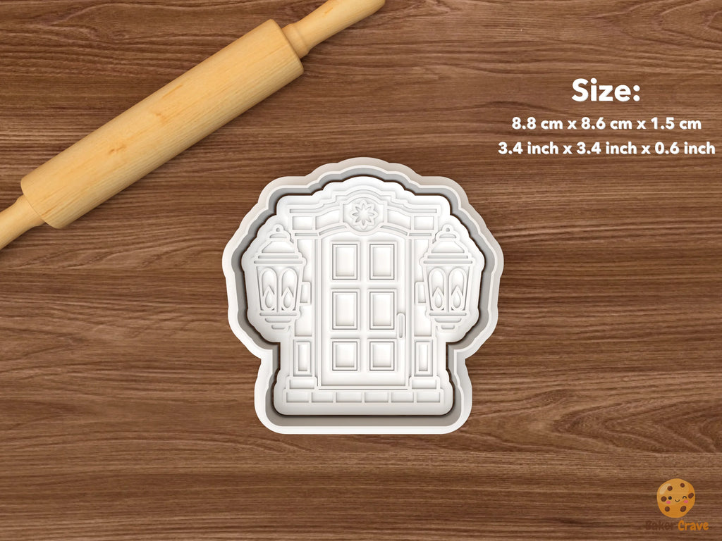 Christmas Door Decorating Contest Cookie Cutter Set STL File - single lantern decorated door