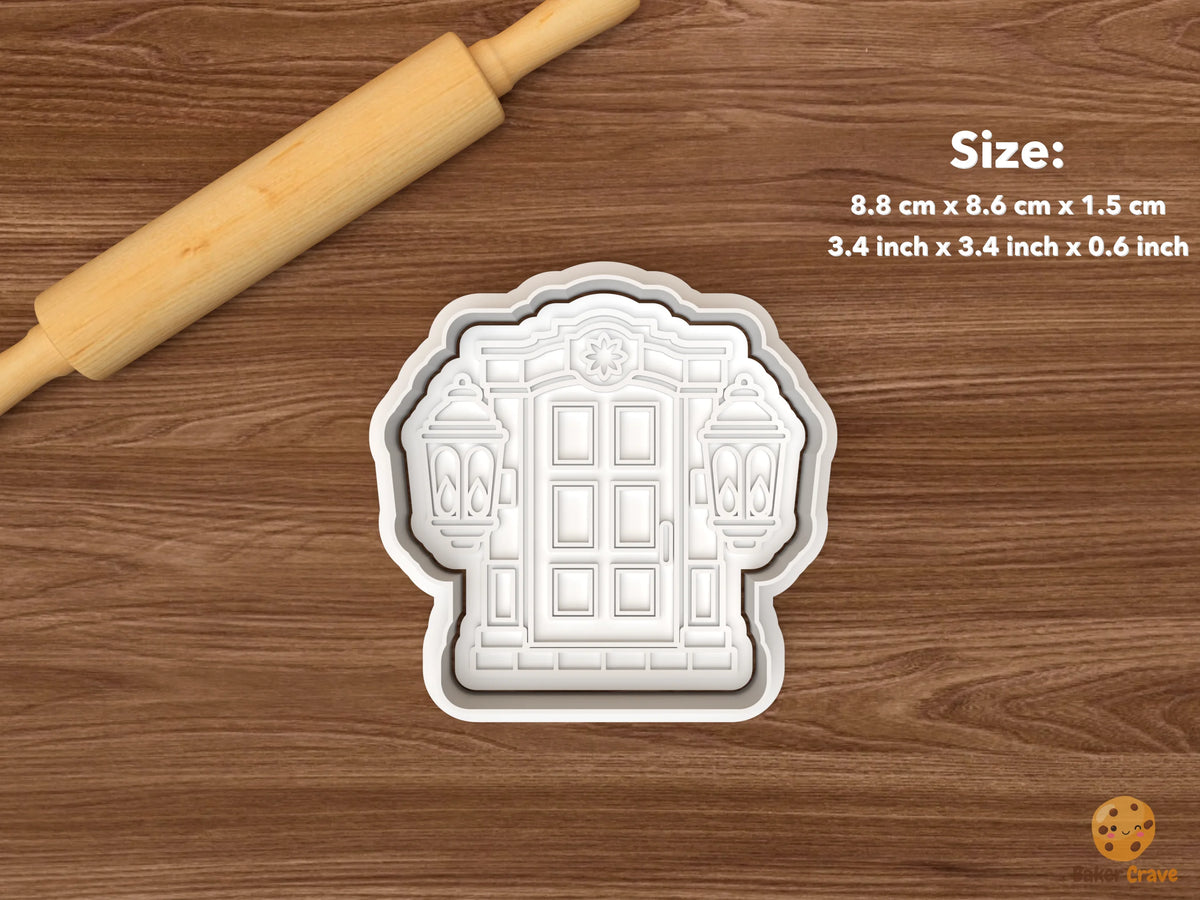 Christmas Door Decorating Contest Cookie Cutter Set STL File - single lantern decorated door