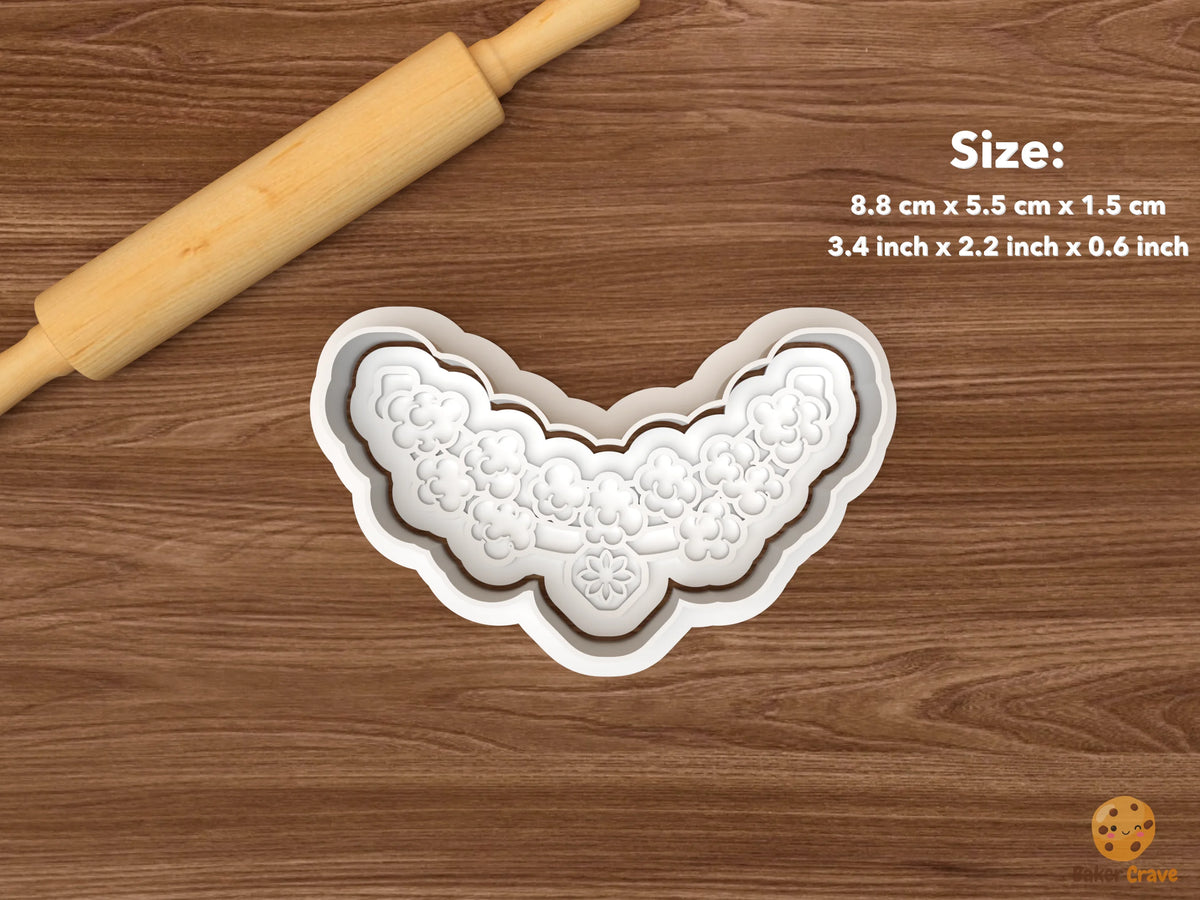 Christmas Edible Garland Cookie Cutter Set STL File - single flower garland